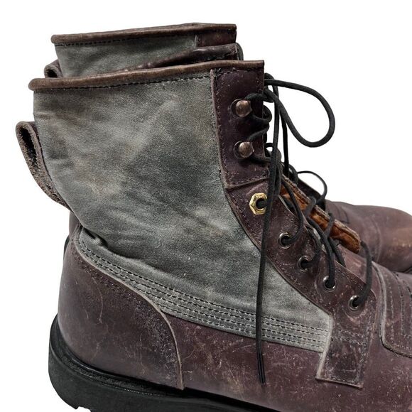 Timberland Mens 6 inch Leather Lineman Boot in Darkness Grey Size 11 Made in USA - Picture 8 of 13